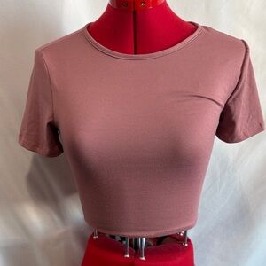 Ardene Dusty Pink Crop Top SM30